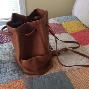 Vintage Coach leather bucket drawstring bag